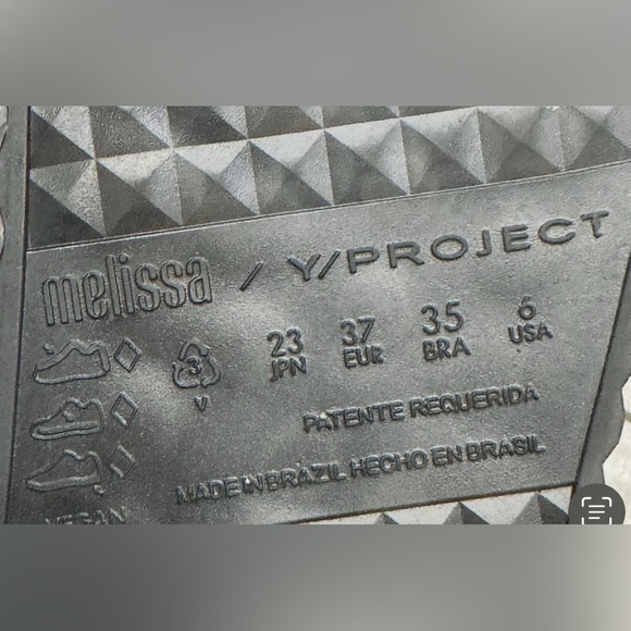 Women’s Melissa Y/Project Court Slide Sandals In Transparent Black: Size 6 - Picture 9 of 9